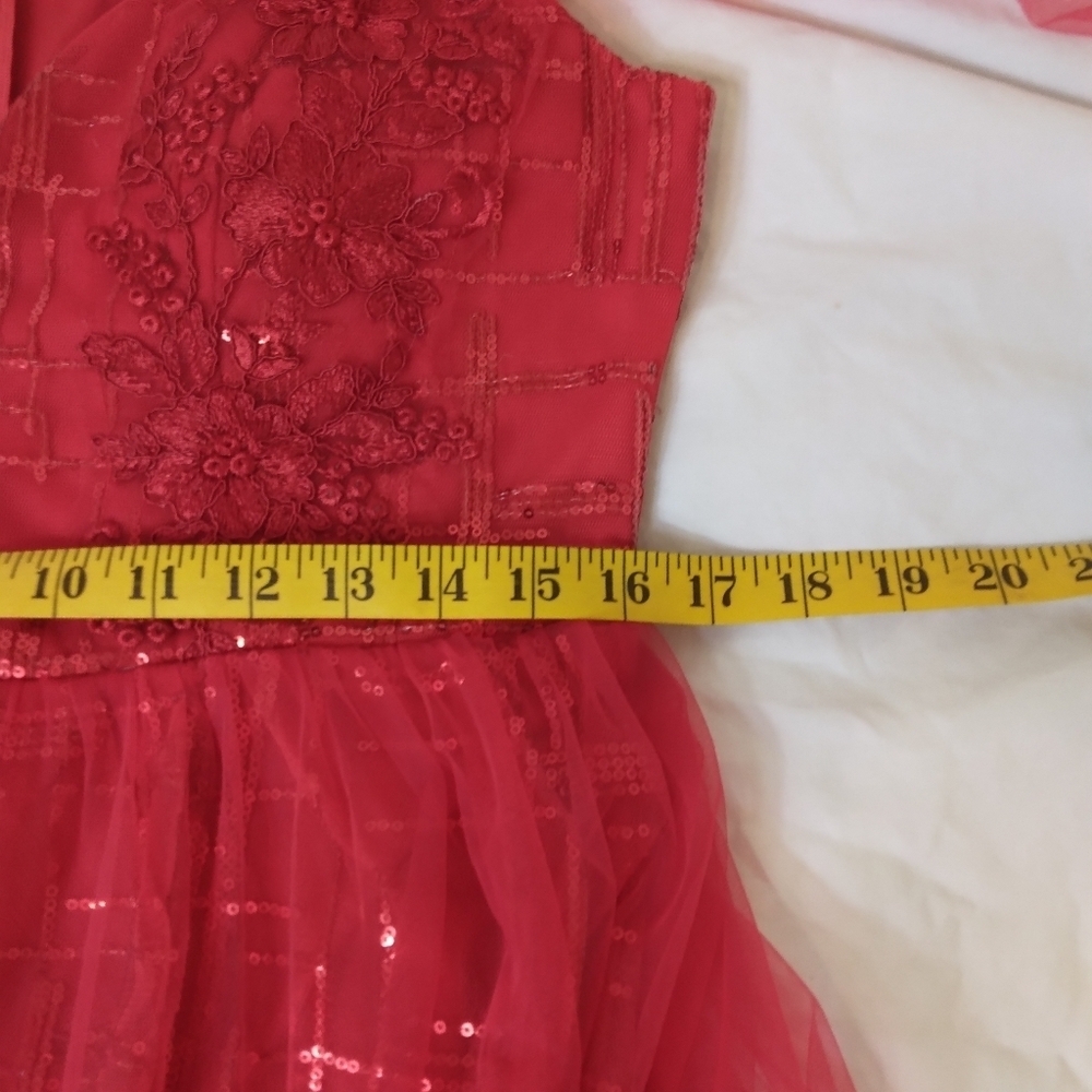 Giffniseti Size XL Long Formal Red dress - Picture 14 of 16